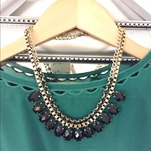 Black and gold statement necklace